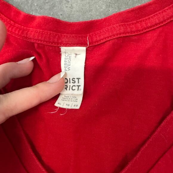 Vintage Y2K Nebraska Huskers Mcbling University Rhinestone Red Graphic Tee XL - Picture 3 of 5